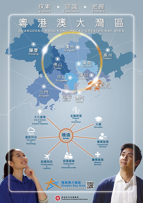 Guangdong-Hong Kong-Macao Greater Bay Area Development Office set up a booth at the Education & Careers Expo 2022 from 21 to 24 July 2022 to showcase Greater Bay Area opportunities.