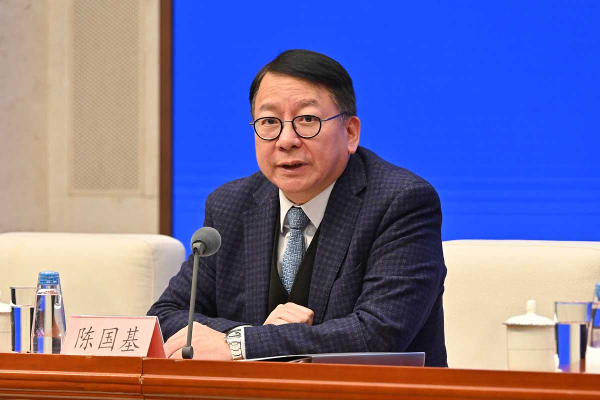 CS Chan Kwok-ki attended the press conference held by the State Council Information Office in Beijing on 28 December 2023 to introduce the latest developments of the GBA.