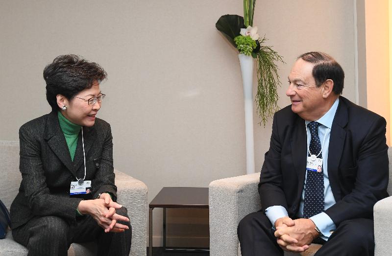 CE attends World Economic Forum Annual Meeting and meets leaders from various sectors