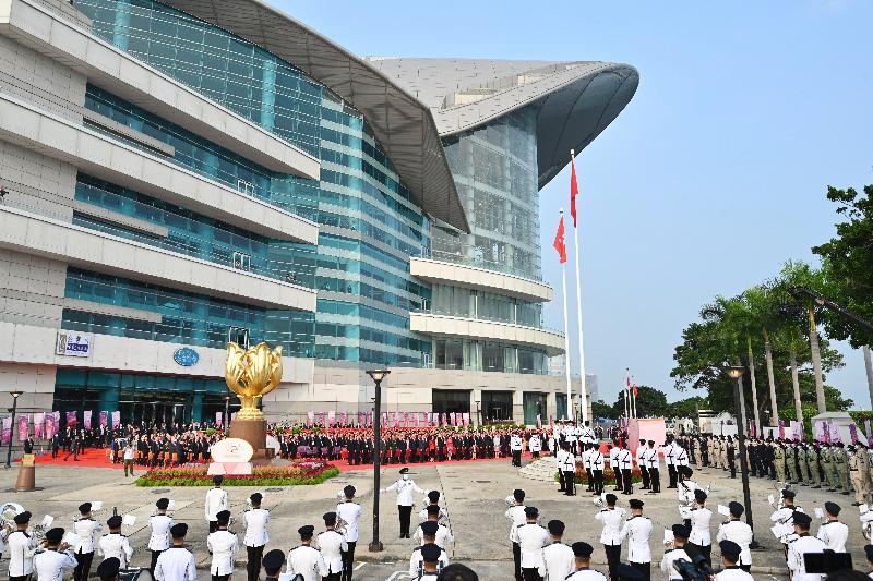 CE attends National Day flag-raising ceremony and reception